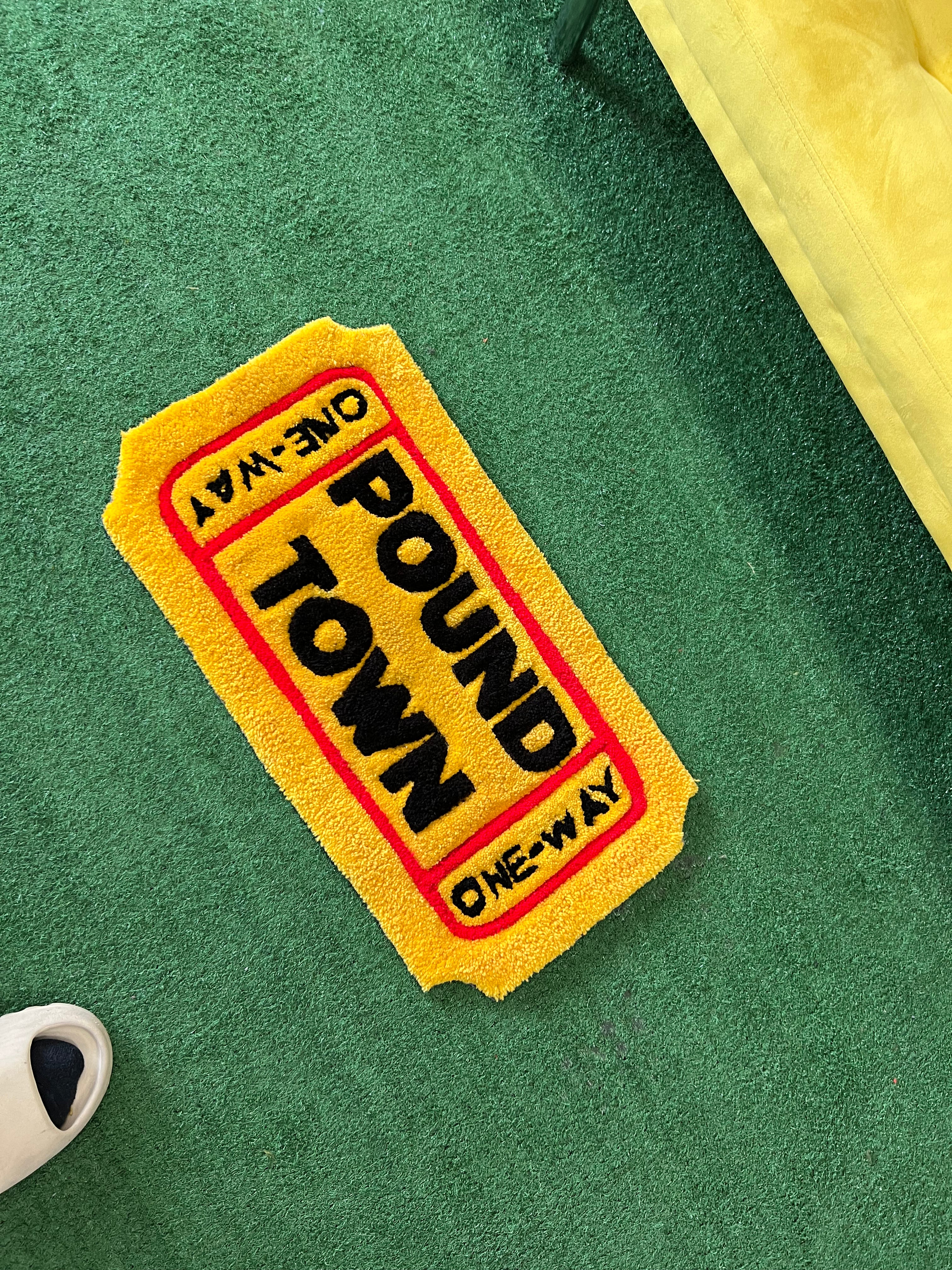 Pound Rug “Pound Town” Ticket Rug – Drip Team Prints